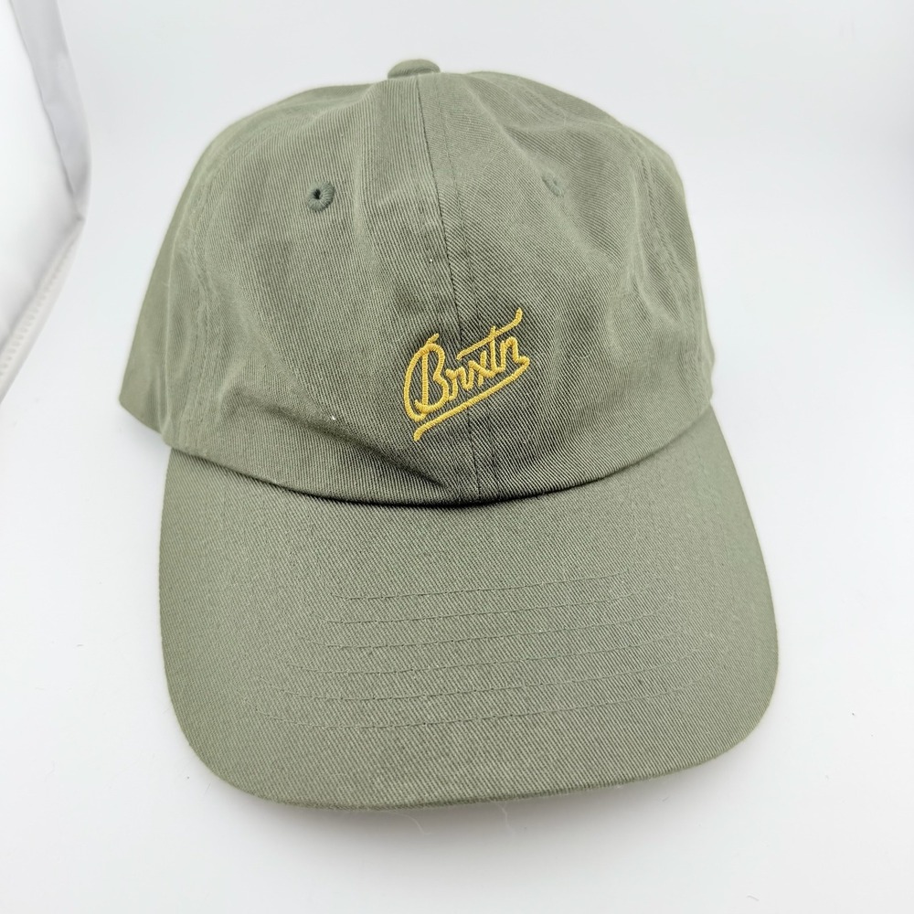 Brixton Hat‎ Adjustable Olive Green Excellent Embroidered Script Logo Cap